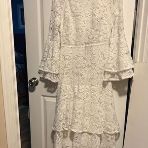 Elegant White Lace Dress